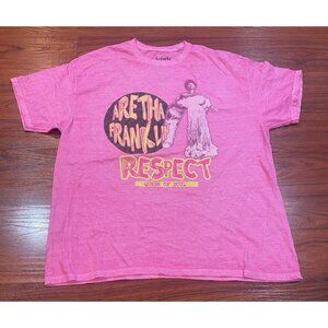 ARETHA FRANKLIN PINK TEE SZ XL